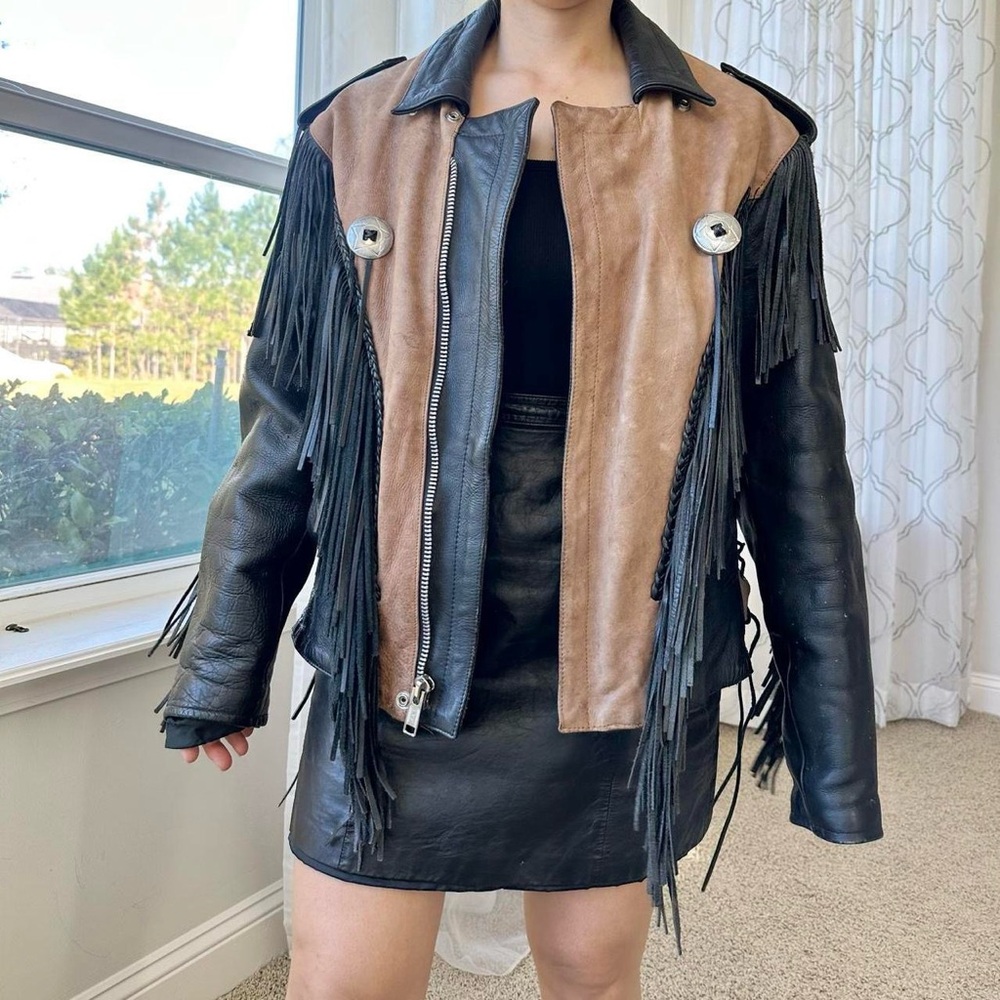 Fringe Leather Jacket - image 3